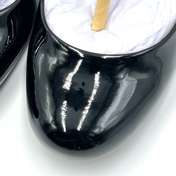 Jessica Simpson Calie Black Patent Faux Vegan Leather Heels Pumps Shoes 9.5 - Picture 4 of 13